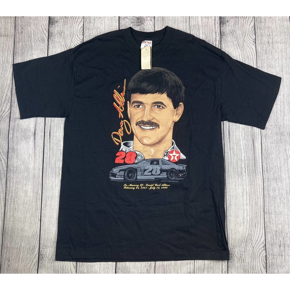 Rare Vtg 1993 Davey Allison‎ #28 Racing Memorial Shirt Size XL Made In USA NWT